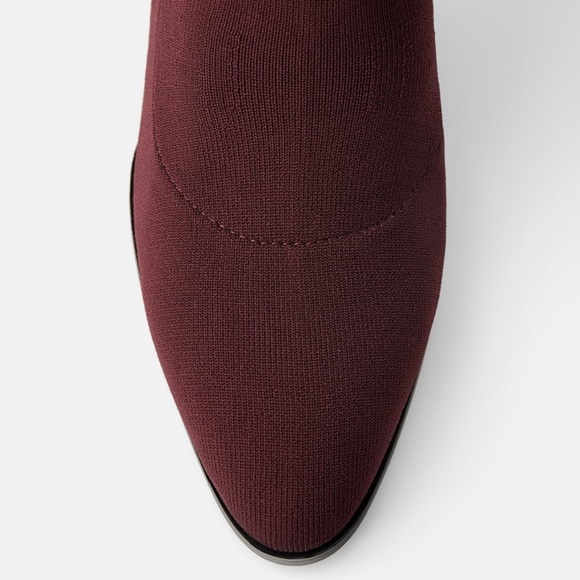 LAST ONE • NWT • Zara • Heeled Sock-Style Ankle Boots - Picture 4 of 5